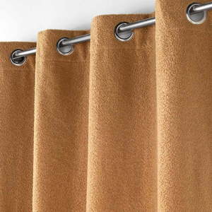 Hnedý záves z materiálu buklé 140x240 cm Wooly – douceur d'intérieur vyobraziť