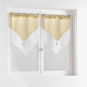 Žlto-biele záclony v súprave 2 ks 60x90 cm Duetto – douceur d'intérieur vyobraziť