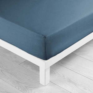 Modrá napínacia plachta z mikrovlákna 140x190 cm Oscar – douceur d'intérieur vyobraziť