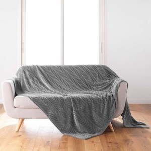 Sivý pléd z mikroflanelu 180x220 cm Arya – douceur d'intérieur vyobraziť