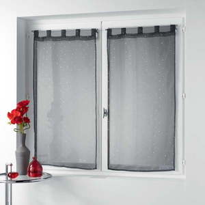 Antracitové voálové záclony v súprave 2 ks 60x90 cm Orion – douceur d'intérieur vyobraziť