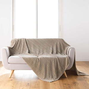 Svetlohnedý pléd z mikroflanelu 180x220 cm Arya – douceur d'intérieur vyobraziť