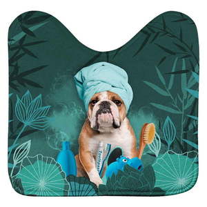 Zelená WC kúpeľňová predložka 45x45 cm Doggy zen – douceur d'intérieur vyobraziť