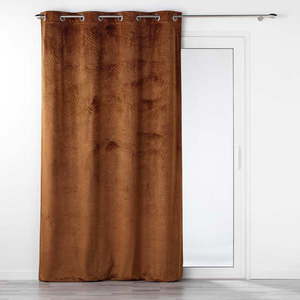 Hnedý zamatový záves 140x240 cm Analia – douceur d'intérieur vyobraziť