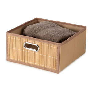 Bambusový úložný box v prírodnej farbe 31x31x15 cm – Compactor vyobraziť