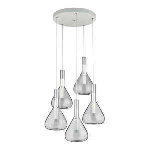 Biele LED závesné svietidlo so skleneným tienidlom ø 55 cm Cipera – CINQUE vyobraziť