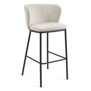 Biela barová stolička (výška sedadla 75 cm) Ciselia – Kave Home vyobraziť
