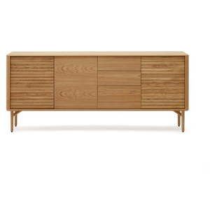 Nízka komoda v dekore duba v prírodnej farbe 200x86 cm Lenon – Kave Home vyobraziť