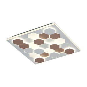 Biele LED stropné svietidlo s hlasovým ovládaním/s ovládaním pomocou mobilnej aplikácie s kovovým tienidlom 55x55 cm Cifavo – CINQUE vyobraziť