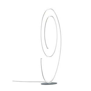 Sivá LED stojacia lampa s kovovým tienidlom (výška 175 cm) Ciola – CINQUE vyobraziť