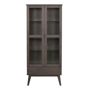 Hnedá vitrína v dekore duba 82x185 cm Filippa – Rowico vyobraziť