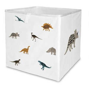 Biely látkový detský organizér na hračky 32x32x32 cm Dino Friends – Butter Kings vyobraziť