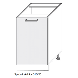 ArtExt Kuchynská linka FLORENCE mat Kuchyňa: Spodná skrinka D1D/50 / (ŠxVxH) 50 x 82 x 50 cm vyobraziť