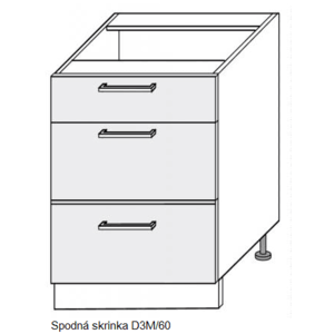 ArtExt Kuchynská linka FLORENCE mat Kuchyňa: Spodná skrinka D3M/60 / (ŠxVxH) 60 x 82 x 50 cm vyobraziť