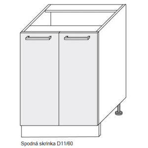 ArtExt Kuchynská linka FLORENCE mat Kuchyňa: Spodná skrinka D11/60 / (ŠxVxH) 60 x 82 x 50 cm vyobraziť
