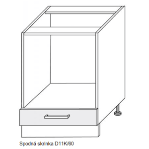 ArtExt Kuchynská linka FLORENCE mat Kuchyňa: Spodná skrinka D11K/60 / (ŠxVxH) 60 x 82 x 50 cm vyobraziť