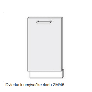 ArtExt Kuchynská linka FLORENCE mat Kuchyňa: Dvierka k umývačke riadu ZM/45 / 45cm vyobraziť
