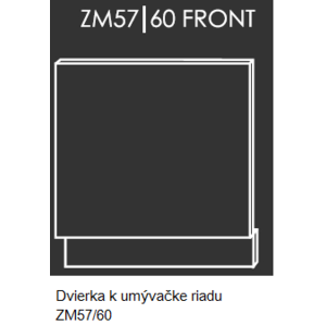 ArtExt Kuchynská linka FLORENCE mat Kuchyňa: Dvierka k umývačke riadu ZM57/60 / 60 cm vyobraziť