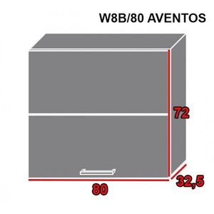 ArtExt Kuchynská linka FLORENCE mat Kuchyňa: Horná skrinka W8B/80 AVENTOS / korpus grey, lava, biela (ŠxVxH) 80 x 72 x 32, 5 cm vyobraziť