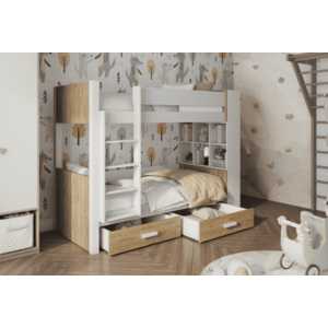 ArtBed Detská poschodová posteľ GASPAR | 80 x 180 cm Prevedenie: Morenie - Akryl vyobraziť