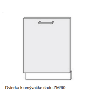 ArtExt Kuchynská linka Brerra - lesk Kuchyňa: Dvierka k umývačke riadu ZM/60 / 60 cm vyobraziť