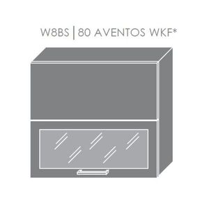 ArtExt Kuchynská linka Brerra - lesk Kuchyňa: Horná skrinka W8BS/80 AVENTOS WKF/ rám vo farbe dvierok / korpus grey, lava, biela (ŠxVxH) 80 x 72 x 32, 5 cm vyobraziť