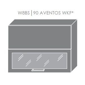 ArtExt Kuchynská linka Brerra - mat Kuchyňa: Horná skrinka W8BS/90 AVENTOS WKF/ rám vo farbe dvierok / korpus grey, lava, biela (ŠxVxH) 90 x 72 x 32, 5 cm vyobraziť