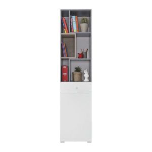 Meblar Regál SIGMA SI8 L/P Farba: beton/biela/dub vyobraziť