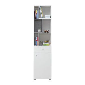Meblar Regál SIGMA SI8 L/P Farba: biela/beton vyobraziť