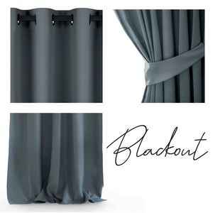 ArtFlhf Tieniaci záves BLACKOUT EYELETS K | 140 x 245 cm Farba: Čierno-sivá - Charcoal vyobraziť