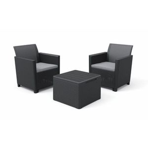 KETER Záhradný set CLARA balcony storage table | grafit vyobraziť