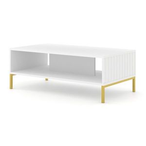 ArtBm Konferenčný stolík WAVE Prevedenie: Biely mat / zlaté nohy vyobraziť