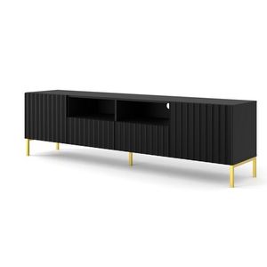 ArtBm Tv stolík WAVE 200 | 2D2S Prevedenie: Čierny mat / zlaté nohy vyobraziť