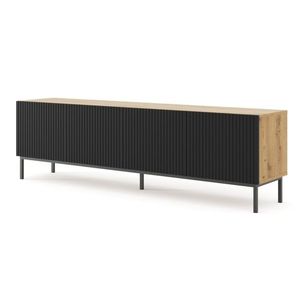 ArtBm TV stolík RAVENNA B 4D 200 | dub artisan / čierna matná Prevedenie: Dub artisan / čierna matná / čierna podnož vyobraziť