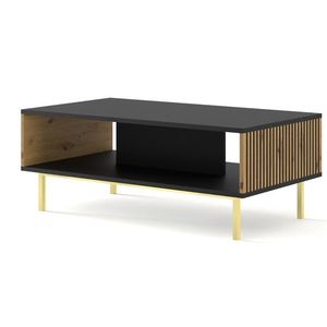 ArtBm Konferenčný stolík RAVENNA F 90 | čierna matná / dub artisan vyobraziť