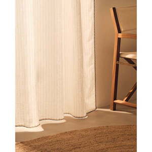 Biely záves s prímesou ľanu 140x270 cm Adra – Kave Home vyobraziť