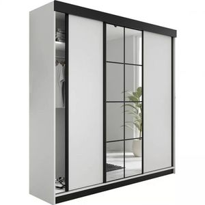 KIER Šatníková skriňa ROMALA | biela 200 cm vyobraziť