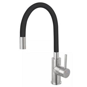 Elastická kuchynská batéria Fitness inox čierna vyobraziť