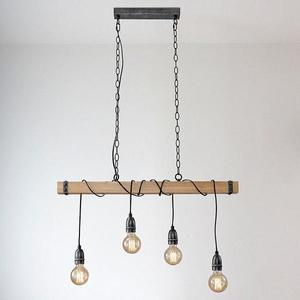 Luster 2023007 WOOD+BLACK E27 LW4 vyobraziť