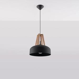 Luster Casco A-0390 čierna/prírodné drevo vyobraziť