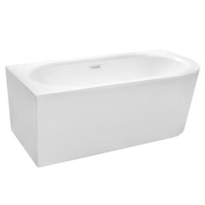 Voľne stojaca vaňa rohová Avita A-Line 150/75 P + sifón klik-klak zlatistý s prepadom slim vyobraziť