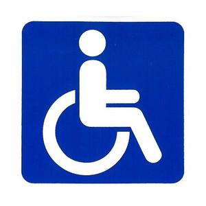 Symbol bezbariérový vstup 105x105 mm samolepka vyobraziť