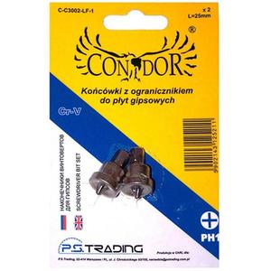 Krížový bit, s dorazom na sadrokartón, PH1 x 25 mm, 2 ks, Drel vyobraziť