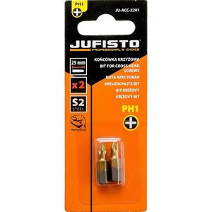Krížový bit, titánový S2, PH1 x 25 mm, 2 ks, Jufisto vyobraziť