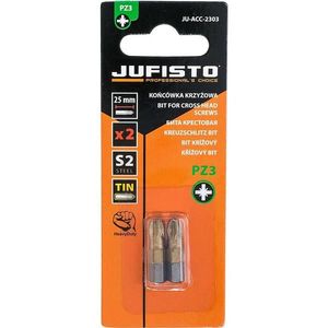 Krížový bit, titánový S2, PZ3 x 25 mm, 2 ks, Jufisto vyobraziť