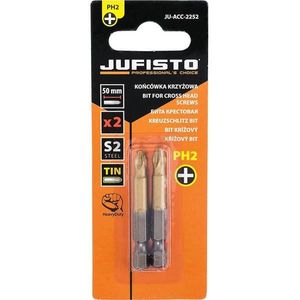 Krížový bit, titánový S2, PH2 x 50 mm, 2 ks, Jufisto vyobraziť