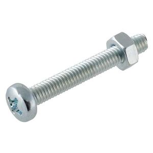Skrutka s oblou hlavičkou pozink M4X30mm vyobraziť