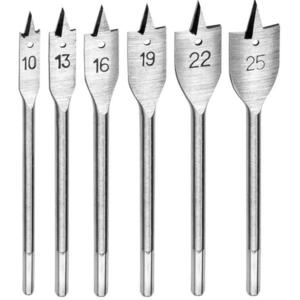 Vrtáky do dreva, ploché, 10, 0-25, 0 mm, sada 6 ks, Drel vyobraziť