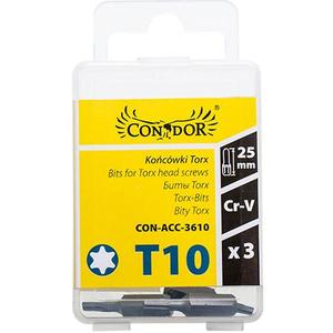 Bit Torx, T10 x 25 mm, 3 ks, Drel vyobraziť