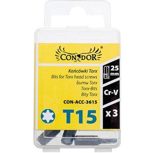 Bit Torx, T15 x 25 mm, 3 ks, Drel vyobraziť